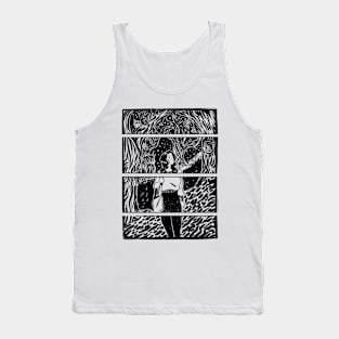 Fairycore Cottagecore Girl Lost in the Woods Comic Strip Tank Top